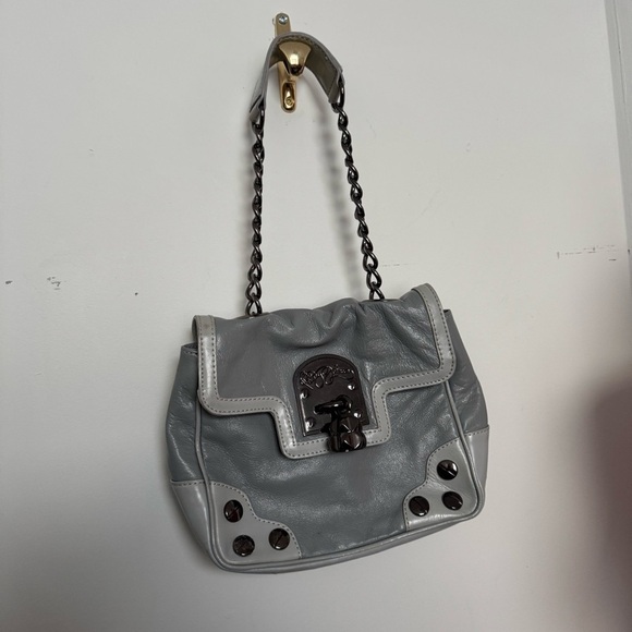 Betsey Johnson cowhide Leather Women's Bag y2k grunge cybercore punk - Picture 2 of 9